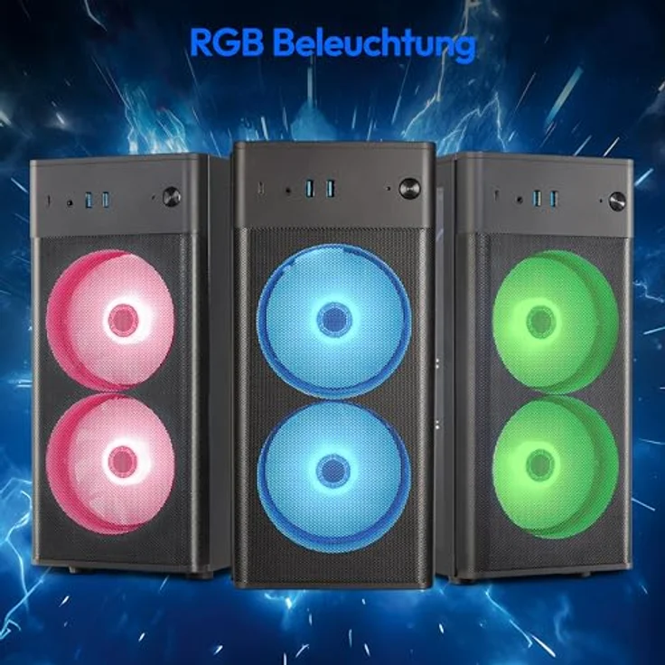 MEDION ERAZER Recon E45, Gaming PC mit Ryzen 5 5500, 16GB DDR4 RAM, 1TB SSD, GeForce RTX 4060 8GB GDDR6, Windows 11 Home – Bild 4