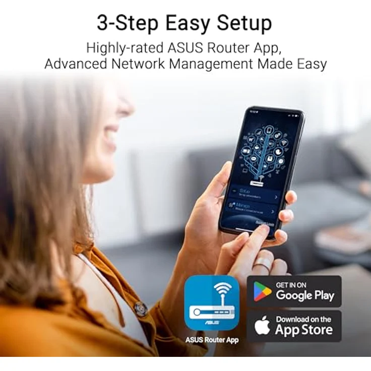 ASUS RT-BE55 BE3600 AiMesh, WiFi 7 Router mit Dual-Band Geschwindigkeiten bis zu 3600 Mbps, Schwarz – Bild 8