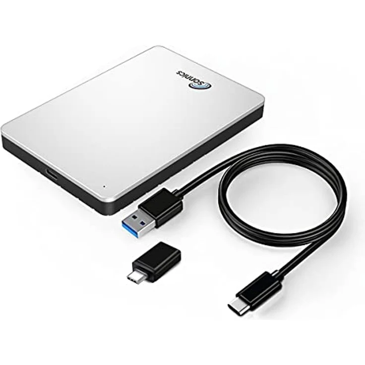 Sonnics 1TB Weiß Externe tragbare Festplatte Typ C USB 3.1 kompatibel mit Windows-PC, Mac, Smart TV, Xbox One/Series X und PS4/PS5 – Bild 5