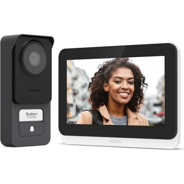 Philips Welcome Eye Connect 3, Videosprechanlage mit HD-Kamera, Infrarot-Nachtlichtfunktion und 165° Weitwinkelobjektiv – Bild 1