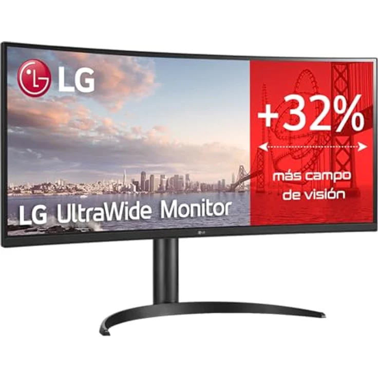 LG Curved Monitor 34WQ75C-B 34" IPS QHD 3440 x 1440 21:9 5 ms 300 cd/m² Black 60 Hz HDMI ports quantity 2 – Bild 1