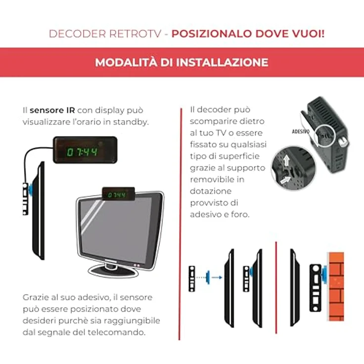 Digiquest Microsat Mini HD Tivùsat Receiver, Full HD HDR mit aktivierter Smartcard, schwarz – Bild 4