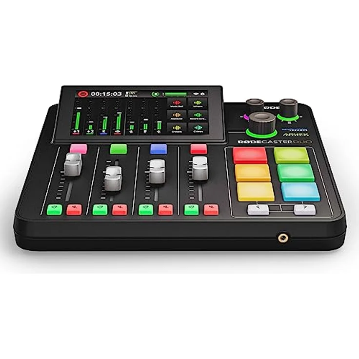 RØDE Rodecaster Duo Audio Production Studio für Podcasts, Streaming, Content Creation + keepdrum Kopfhörer – Bild 3