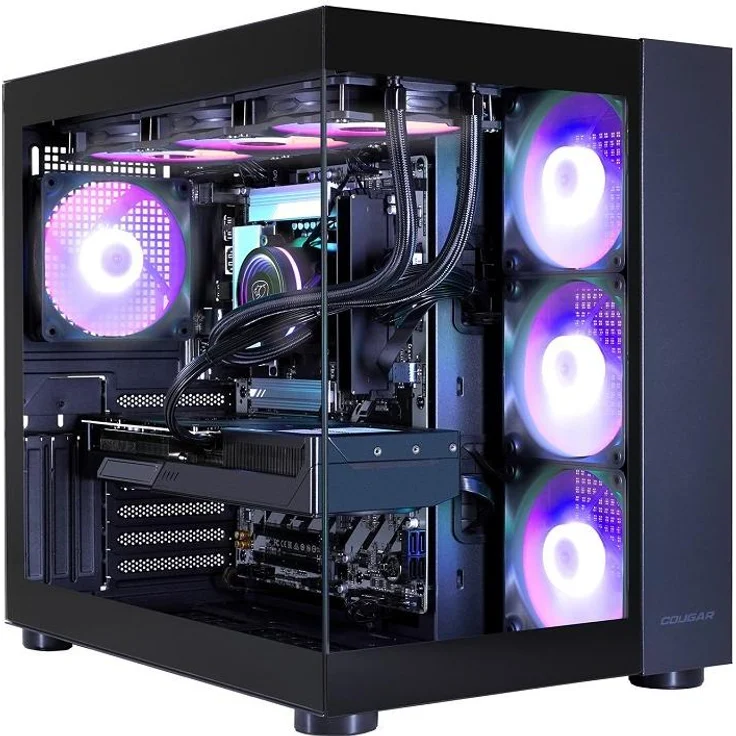 Hyrican COUGAR FV150 BK 8165 Gaming-PC, Intel Core Ultra 5 250KF Plus, 32GB DDR5, 1TB SSD, RTX 5060Ti (16GB), Wasserkühlung