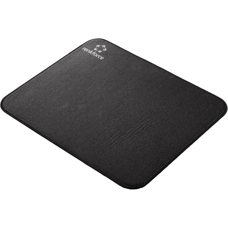 Renkforce RF-5873142 Mauspad Schwarz, aus recyceltem Material mit rutschhemmender Unterseite und flachen Nähten