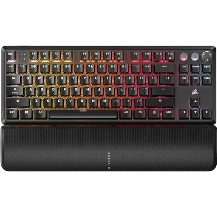 Corsair K70 PRO TKL RGB Magnetisch-Mechanisch verkabelte Gaming-Tastatur – Vorgeschmierte MGX Hyperdrive Switches – Hall-Effect-Rapid Trigger – 8000 Hz Hyper-Polling – QWERTY NA – Schwarz – Bild 1