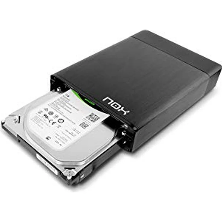 NOX NXLITEHDD35, Externe HDD-Box für 3,5" SATA-Festplatten, USB 3.0, Aluminium, Plug and Play, hohe Übertragungsrate bis 5 GB/s – Bild 3