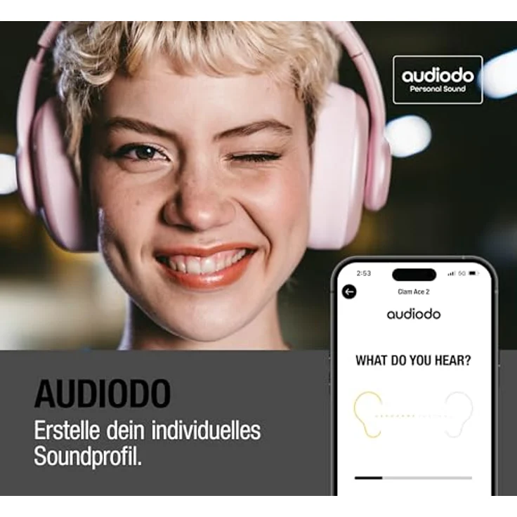 Fresh n Rebel Clam Ace 2, Kabellose Kopfhörer für Anrufe und Musik, Grau – Bild 4