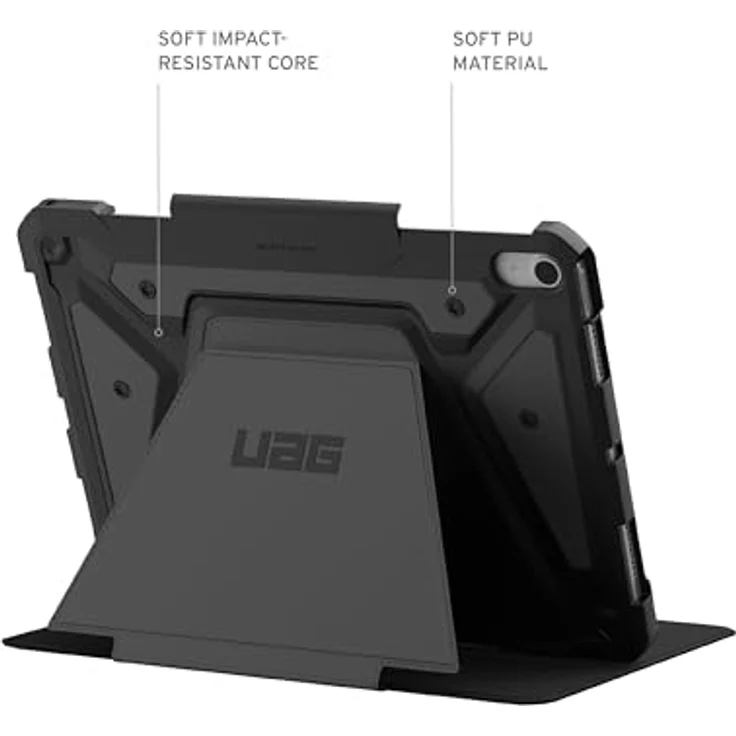 URBAN ARMOR GEAR Metropolis SE Case Apple iPad Air 11 Hülle (M2 / 2024) Case (Wake / Sleep Funktion, Apple Pencil 2 / Logitech Crayon Stift-Halter, Standfunktion) schwarz – Bild 4