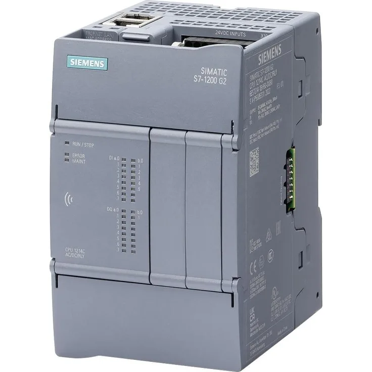 Siemens SIMATIC 6ES7214-1BH50-0XB0 S7-1200 G2 CPU 1214C AC/DC/Relais, 14DI, 250 KB Programm, 750 KB Daten, modulare Bauweise