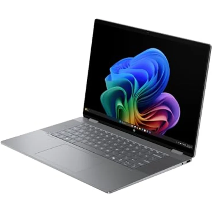 HP OmniBook X FlipNGAI 16-ar0475ng, 16" Notebook mit 32.77 GB RAM, 1 TB SSD, Touch-Display, silber