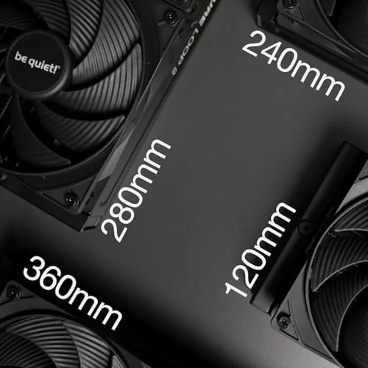 be quiet! Pure Loop 2 360mm All-in-One Wasserkühlung, 3x Pure Wings 3 PWM high-speed Lüfter, doppelt entkoppelte PWM-Pumpe mit ARGB, Schwarz – Bild 5
