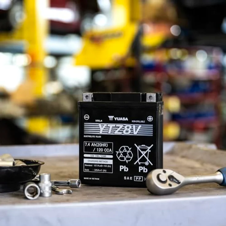 Yuasa YTZ8V Motorradbatterie 12V 7Ah, wartungsfreie Hochleistungsbatterie für Motorräder und Nutzfahrzeuge – Bild 3