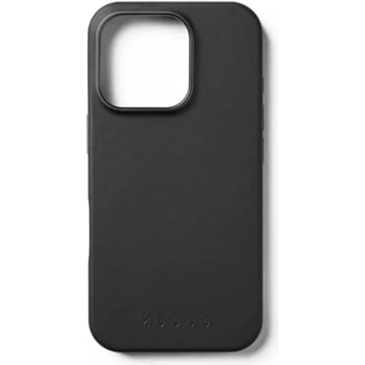 Mujjo Leather Case iPhone 16 Pro Schwarz - Hochwertige Lederhülle mit MagSafe-Unterstützung und ultra-langlebigem Schutz