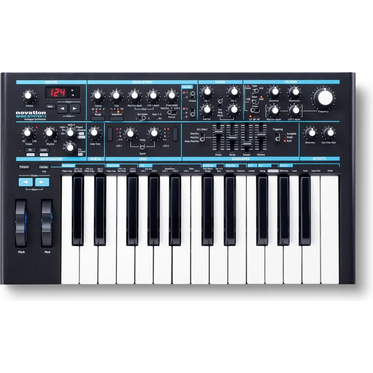 novation Bass Station II, MIDI Controller, Schwarz