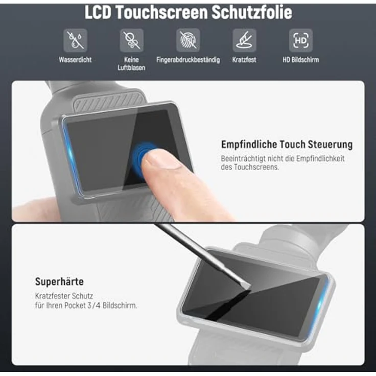 NEEWER 0,72x Weitwinkelobjektiv mit 112° Sichtfeld, kompatibel mit DJI Osmo Pocket 3 / 4 und Xtra Muse, asphärisches HD Optikglas mit Displayschutzfolie, LS-70 – Bild 8