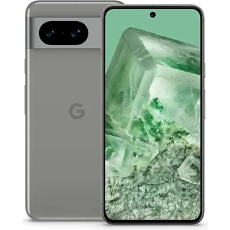 Google Pixel 8 – Android-Smartphone ohne SIM-Lock mit leistungsstarker Pixel-Kamera, 24 Stunden Akkulaufzeit und leistungsstarken Sicherheitsfunktionen – Hazel, 256 GB