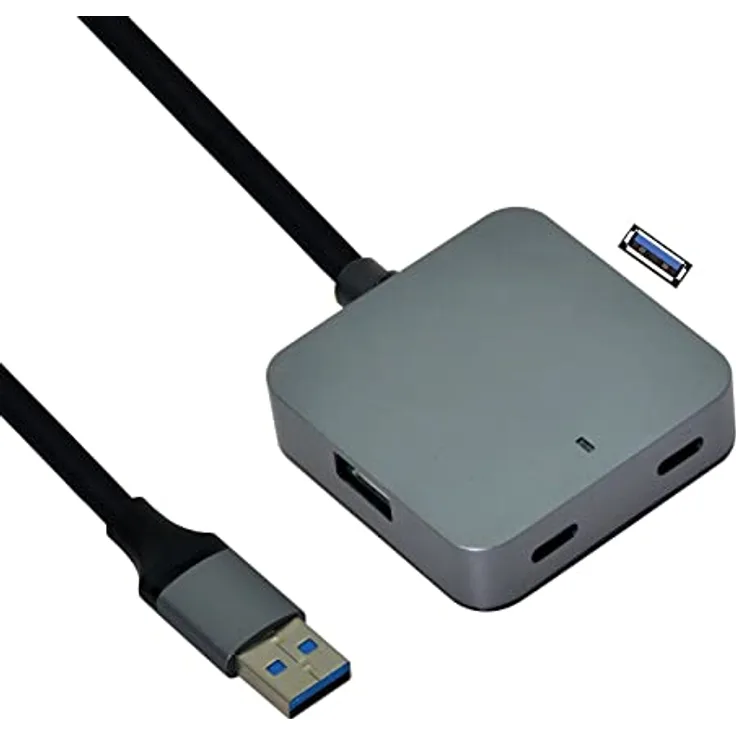 VALUE USB 3.2 Gen1 4-Port Hub (2X A + 2X C) mit Verlängerungskabel, schwarz, 5 m - Preisvergleich