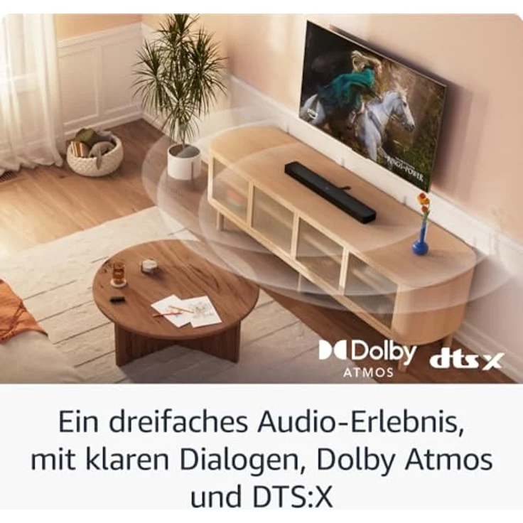 Amazon Fire TV-Soundbar Plus | 3.1-Kanal-Sound, Dolby Atmos, DTS:X, ideal für Dialoge | 2024 – Bild 3