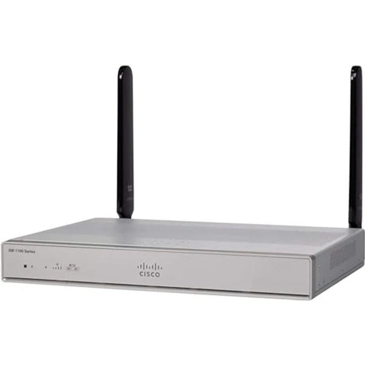 Cisco C1111-8PLTEEA Integrated Services Router 1100, 8 Gigabit Ethernet (GbE)-Dual-Ports, GE SFP Router mit LTE Advanced (CAT6), SMS/GPS, 1 Jahr eingeschränkte Hardwaregarantie - Schwarz