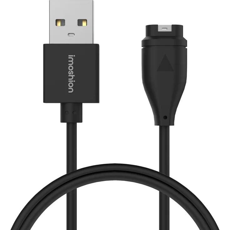 iMoshion USB-A-Ladekabel für Garmin Watch - 1 Meter, schwarz, kompatibel mit Garmin Fenix, Forerunner und Venu Modellen