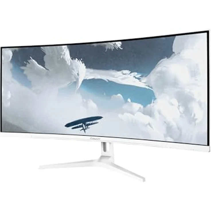 Arozzi Nova 34", Curved Gaming Monitor mit VA-Panel, 165Hz, Ultrawide QHD 1440p, Adaptive Sync, HDR10, flimmerfrei, 90% sRGB, weiß – Bild 1