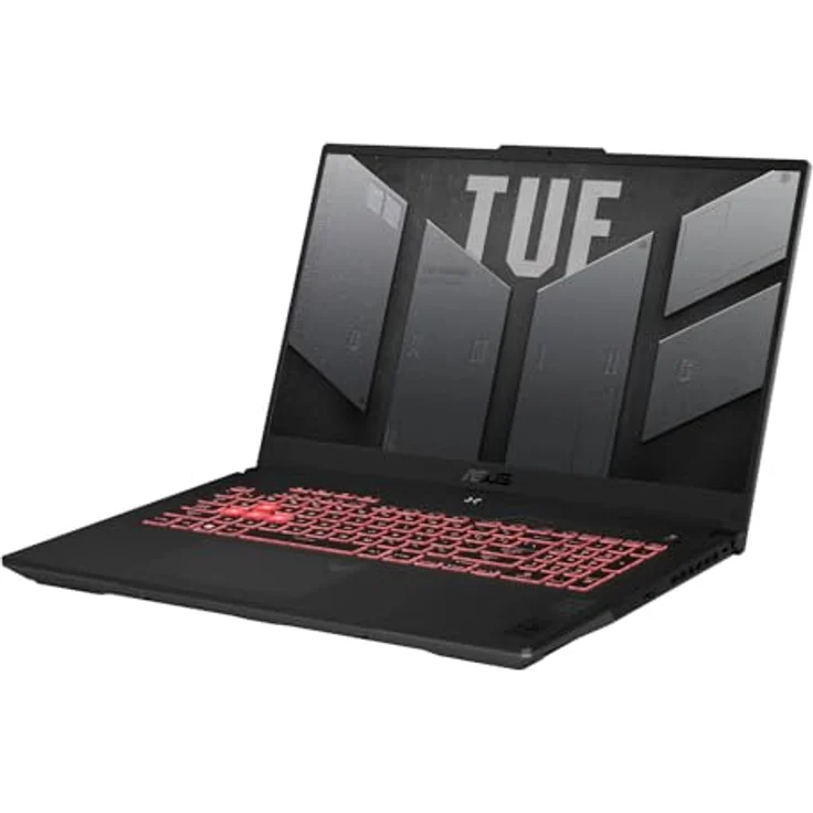 ASUS TUF Gaming A17 90NR0E35-M002Y0, Gaming Laptop mit AMD Ryzen 5 7535HS Prozessor, 16 GB RAM und GeForce RTX 4060, schwarz – Bild 4
