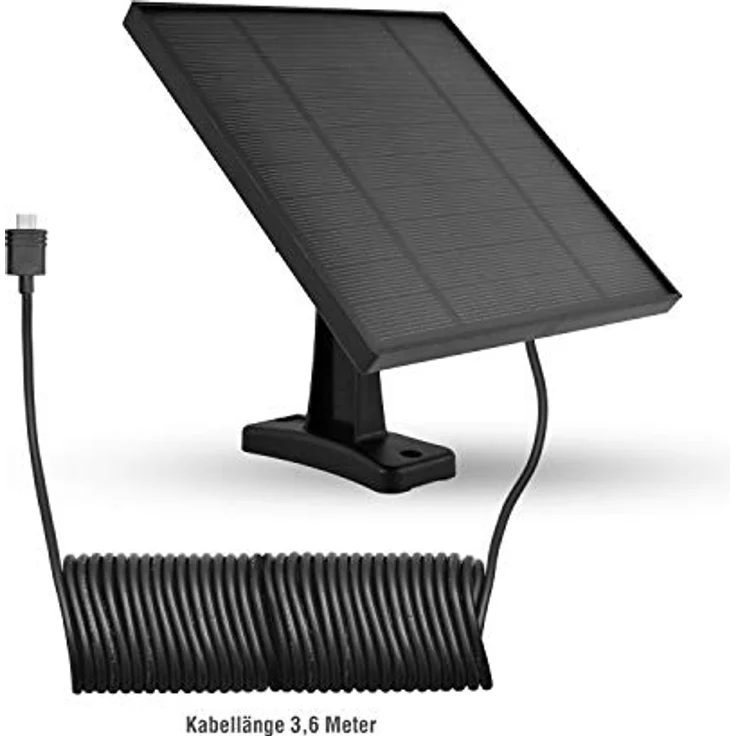 LEICKE Solarpanel kompatibel mit EZVIZ Outdoor Kameras C3A, wetterfest, einstellbare Halterung, unterbrechungsfreie Energieversorgung – Bild 2