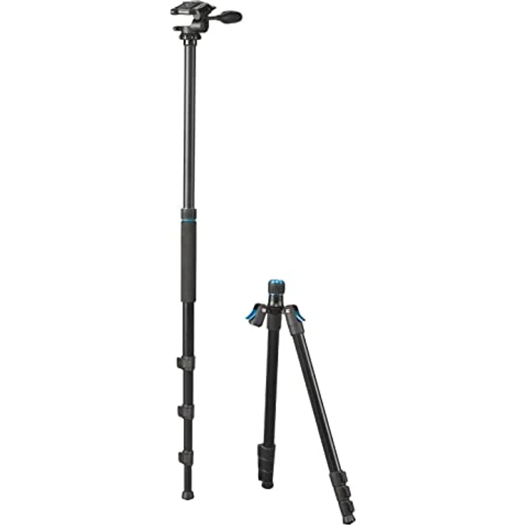 Cullmann Rondo 480M RW20 Allround-Dreibeinstativ mit 3-Wege-Kopf, Tragkraft 4kg, Packmaß 48cm, Auszugshöhe 183cm – Bild 3