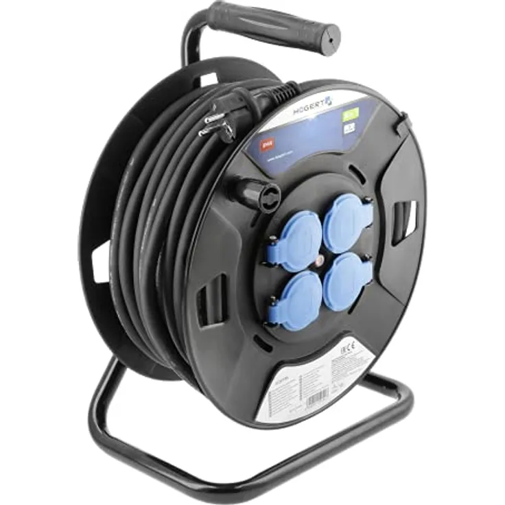 Högert Technik Kabeltrommel mit Gummiisolierung 30 m HT1E735
