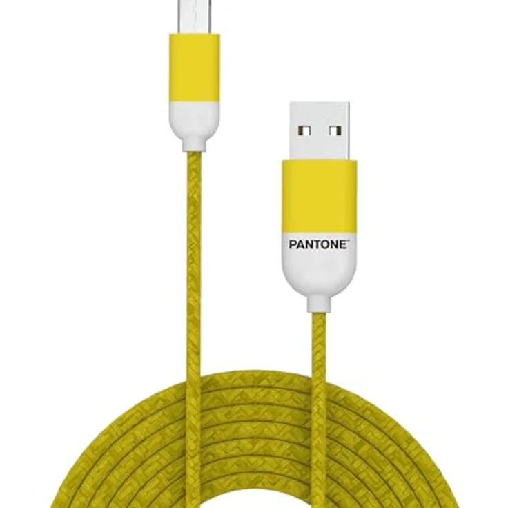 Celly PT-MC001-5Y Micro-USB Kabel, 1.5m, gelb, USB 2.0, 2.4A für mobile Geräte