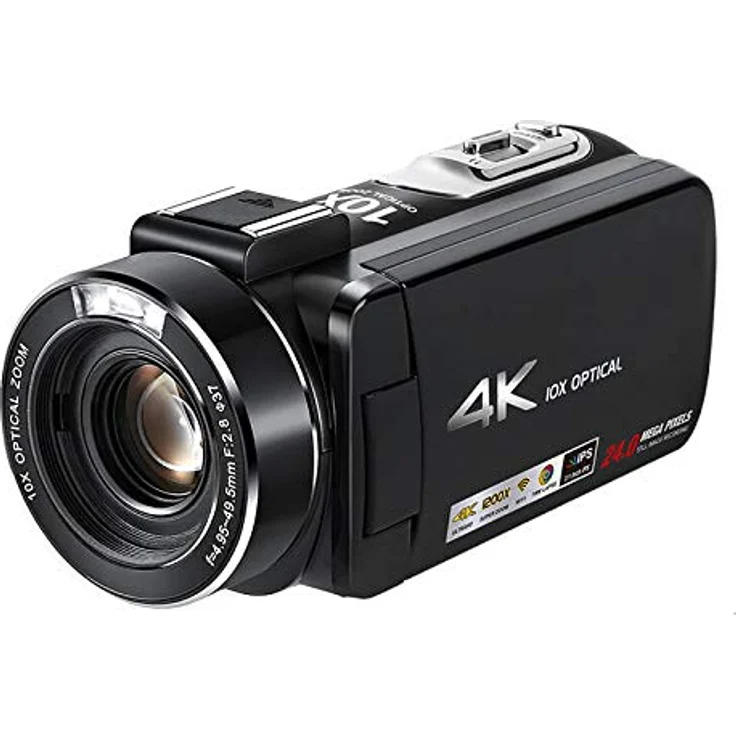 LIPA AD-C7 Camcorder 4K, Sony-Objektiv, 120-facher Zoom, Wifi, mit Stativ- und Mikrofonanschluss – Bild 7