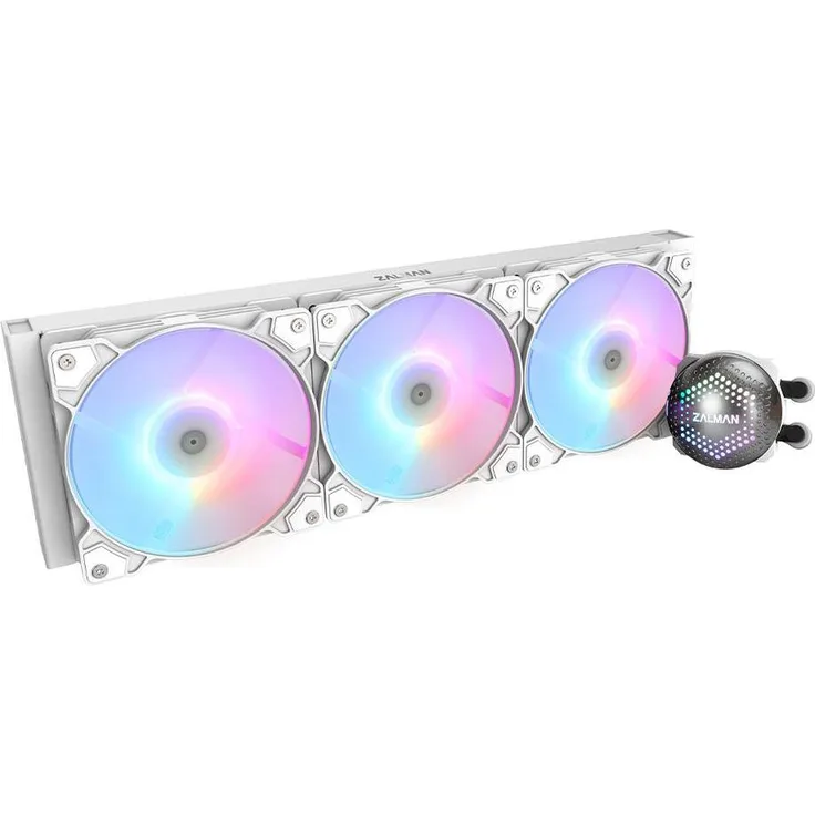 Zalman ALPHA36 White, 360mm CPU Wasserkühler mit ARGB Pumpe, 3 x 120mm Lüfter, kompatibel mit AM4 und LGA 1700