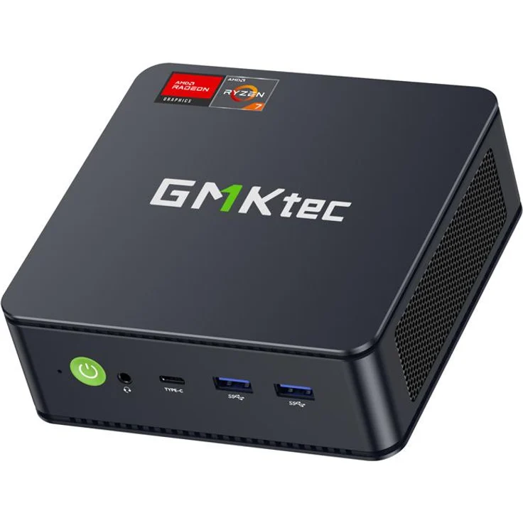GMKtec M5 Ultra, Mini-PC mit AMD Ryzen 7 7730U, 32GB RAM, 1TB M.2 SSD, Windows 11 Pro, 8K Triple Display, Wi-Fi 6E
