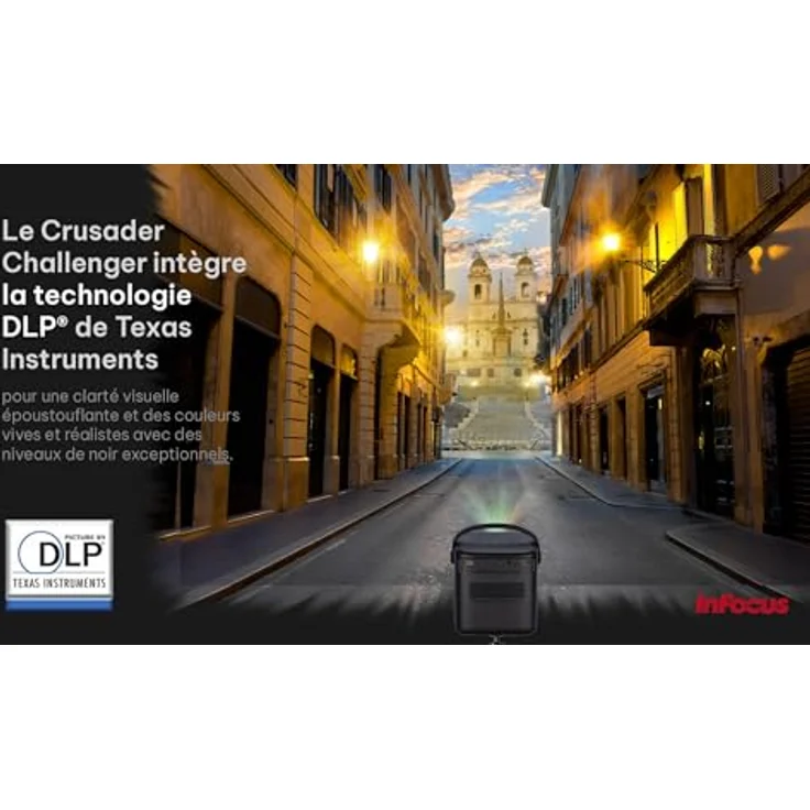 Infocus Crusader Challenger IN3008SL, HD Beamer mit 350 Lumen, kabelloser Übertragung, violett – Bild 4