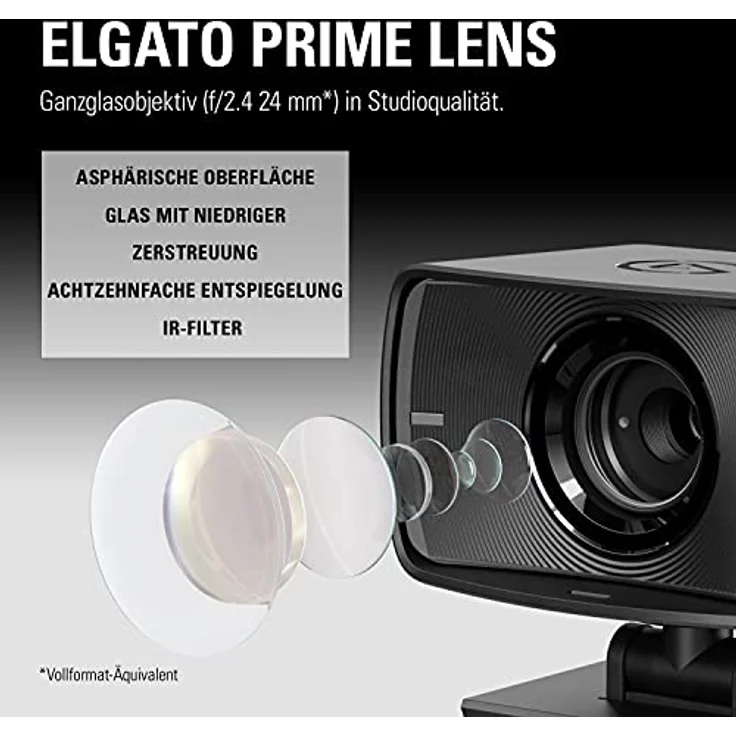 Elgato Facecam - 1080p60 Full HD Webcam für Videokonferenzen, Gaming, Streaming, Sony-Sensor, Fixfokus-Glasobjektiv, für Lichtverhältnisse in Innenräumen Optimiert, Zoom, Microsoft Teams, PC/Mac – Bild 3