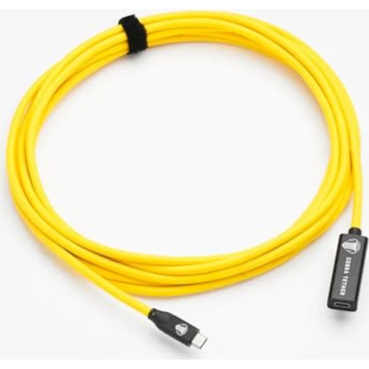 Cobra CobraTether USB-C Verlängerungskabel 5m, gelb, USB 3.2 mit 5 Gb/s Datenübertragung – Bild 2