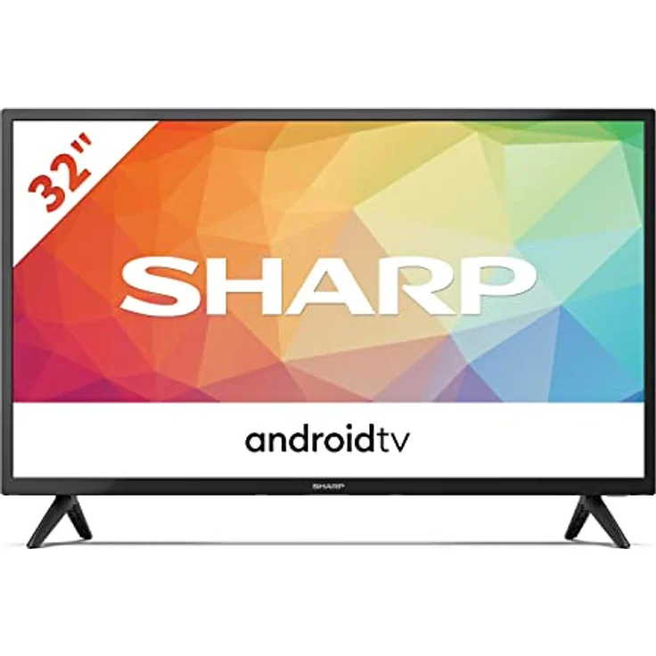 SHARP 32FG6EA Android Smart TV 81cm (32 Zoll), Sprachsteuerung per Google Assistant, Chromecast, Bluetooth, 2X HDMI, 2X USB, Dolby Audio, Active Motion 400, schwarz – Bild 1