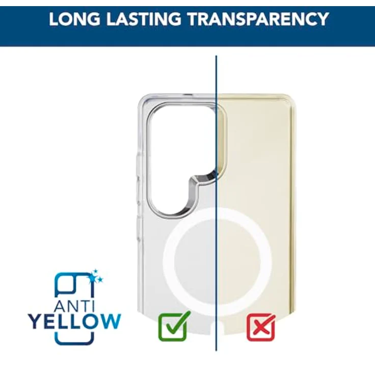 cellularline Gloss Mag Galaxy S25 Magnetische Hülle für kabelloses MagSafe-Laden Transparent – Bild 4