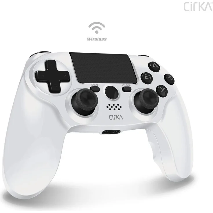 Hyperkin Nuforce Wired Controller für PS4/PC/Mac, Gaming Controller mit Vibrationsfeedback und Motion Sensing, Weiß