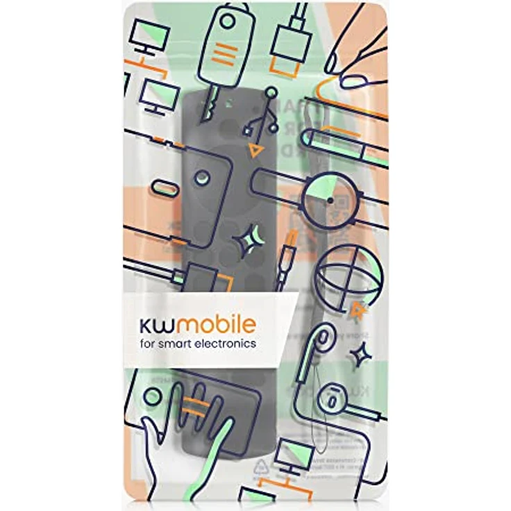 kwmobile Hülle Fernbedienung kompatibel mit Toshiba and Insignia NS-RCFNA-21, CT-RC1US-21, CT95018 / Fire TV - Silikon Case in Schwarz – Bild 4