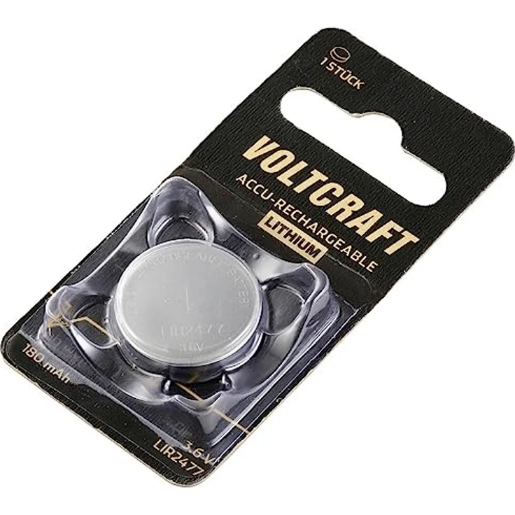 VOLTCRAFT Knopfzellen-Akku LIR 2477 Lithium 180 mAh 3.6 V 1 St. – Bild 3