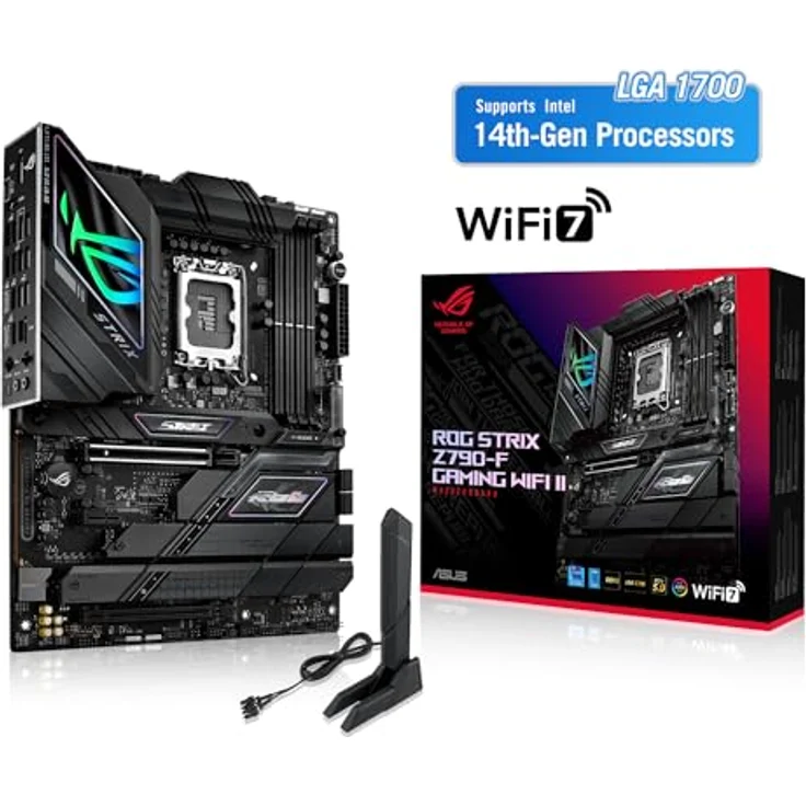 ASUS ROG STRIX Z790-F GAMING WIFI II Gaming Mainboard Sockel Intel LGA1700 (ATX, DDR5, 5x M.2, PCIe 5.0, WiFi 7, AI Cooling II, Aura Sync) – Bild 2