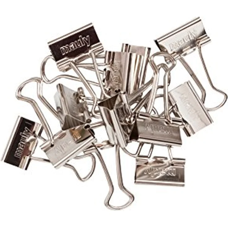 Maul Original Mauly Klemmer (12 Stück) 19 mm | Zum Klemmen von bis zu 70 Blatt Papier | Vielseitig einsetzbar im Büro, als Küchen Gadgets und im Haushalt | Silber – Bild 1
