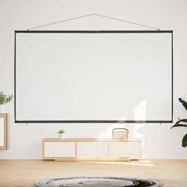 vidaXL manuelle Projektionsleinwand 120 Zoll 16:9, wandhängend, optimierte Bildqualität mit schwarzem Rand, robust und langlebig – Bild 3