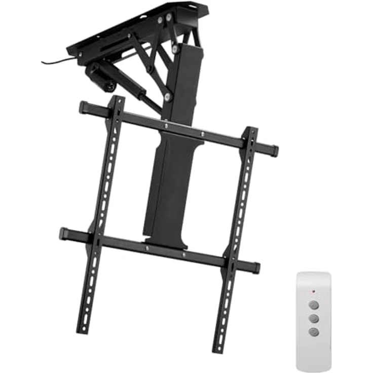 VEVOR motorisierte TV Deckenhalterung, höhenverstellbar für 32-65 Zoll Fernseher, max. VESA 60x60 cm, bis 40 kg tragfähig, mit Fernbedienung und Neigungsverstellung bis -75° – Bild 1