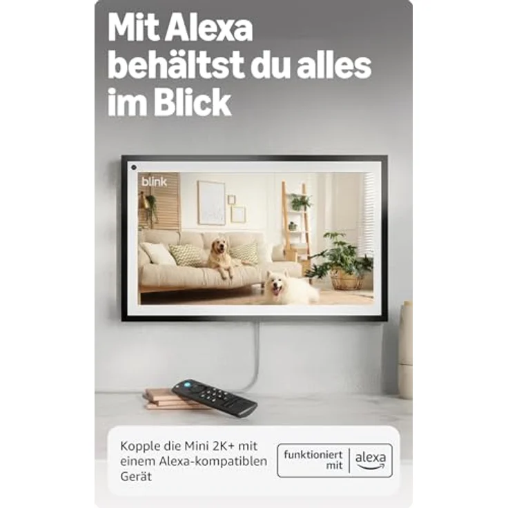 Ring Blink Mini 2K+, Netzwerkkamera mit 2560 x 1440 Pixeln, kabellos, Weiss – Bild 6