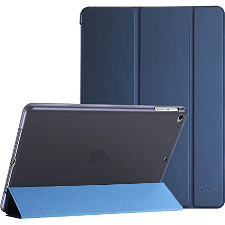 ProCase Soft Hülle für iPad 9.7 Zoll 6. Generation 2018 / 5. Generation 2017 / iPad Air 1/2, Weiche TPU Schutzhülle mit Auto Schlaf/Wach-Modus und transluzenter Rückseite - Navy