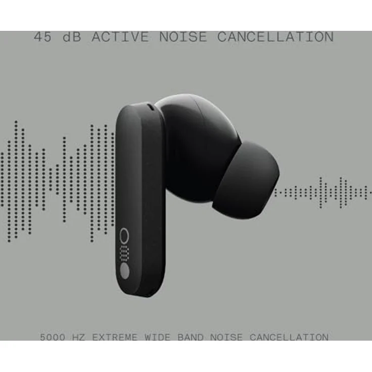 CMF by Nothing Buds Pro – Kabellose Ohrhörer mit 45 dB ANC, Ultra Bass-Technologie, dynamischem Bass, IP54-Staub- und Wasserschutz, 6 HD-Mikros und bis zu 39 Stunden Akkuleistung - Dunkelgrau – Bild 4