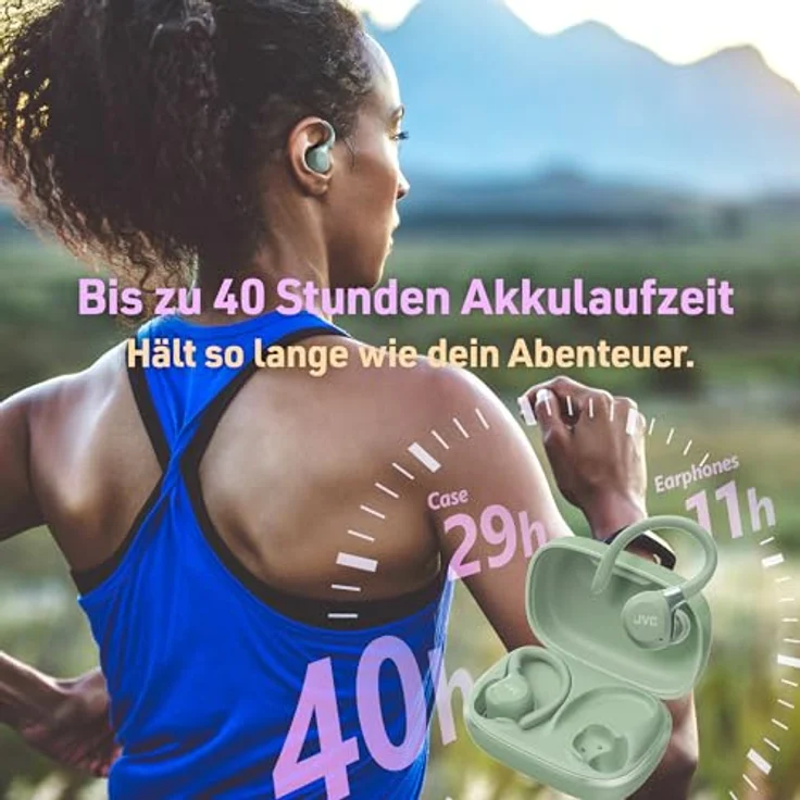JVC HA-EC75T-G-U, Kabellose In-Ear-Kopfhörer mit 11 Stunden Akkulaufzeit, IP57-zertifiziert, Grün – Bild 6